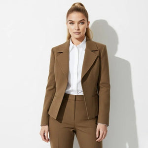 Maddie Sculpted Blazer Airy | Women's Tailored Workwear Jacket Open Front Notched Lapel | Professional Office Suit Blazer for Women | Kouvr Maddie Sculpted Blazer Airy | Women's Tailored Workwear Jacket Open Front Notched Lapel | Professional Office Suit Blazer for Women | Kouvr