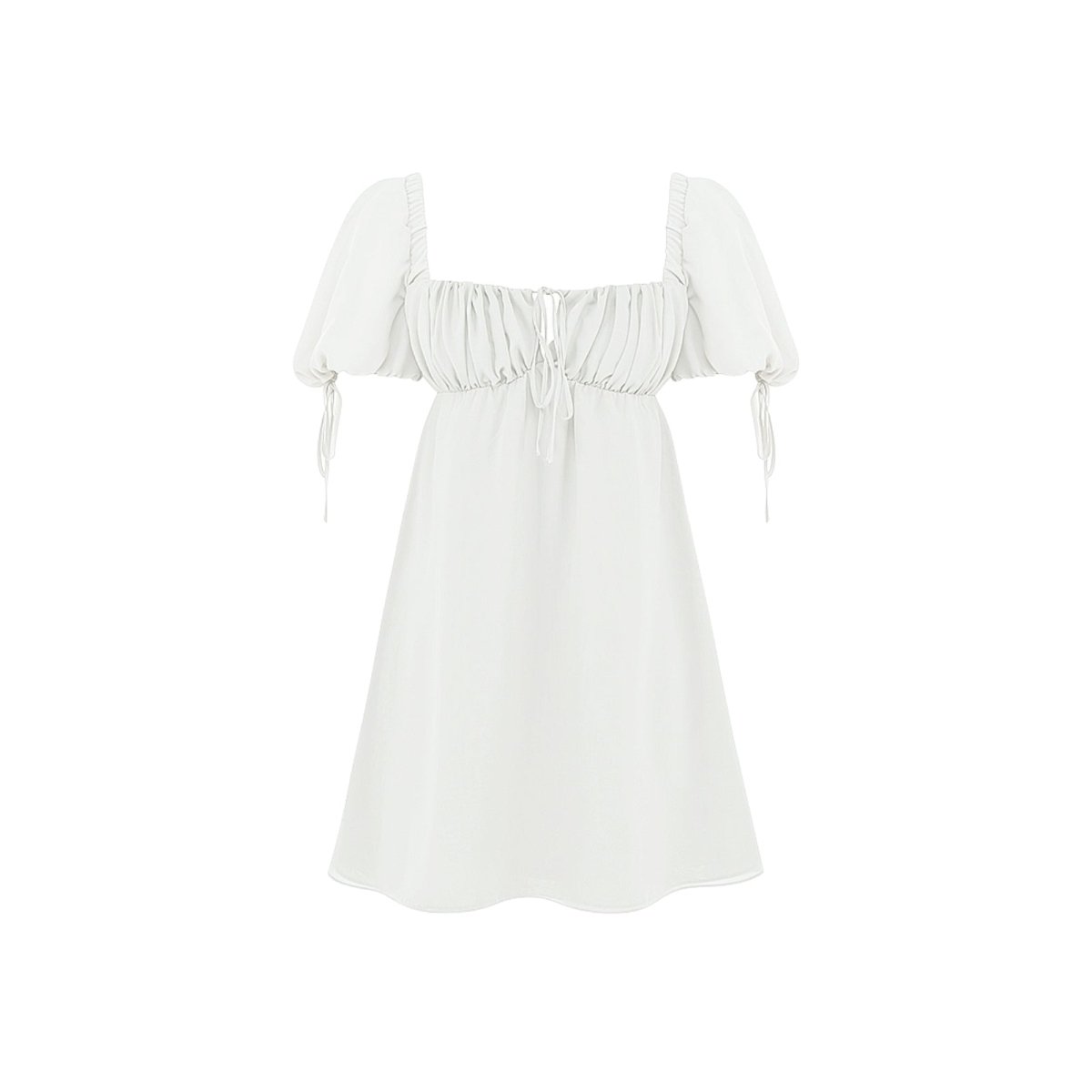 White Kouvr off-shoulder dress on a white background
