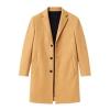 Beige Kouvr coat on a mannequin against a plain background