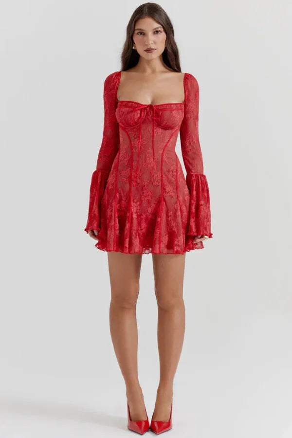 Naturally weave in terms like "sweetheart neckline," "bustier dress," "A-line skirt," "fit and flare," and "romantic cocktail attire.