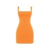 Orange kouvr dress on a white background
