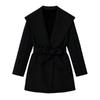 Italian wool, quilted sleeves, designer outerwear, midi-length coat, investment piece, timeless jacket.