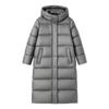 insulated winter parka, hooded quilted coat, slate grey outerwear, windproof, water-resistant, urban fashion, lightweight warmth