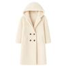 plush outerwear," "cozy winter jacket," "bouclé texture," and "winter staple