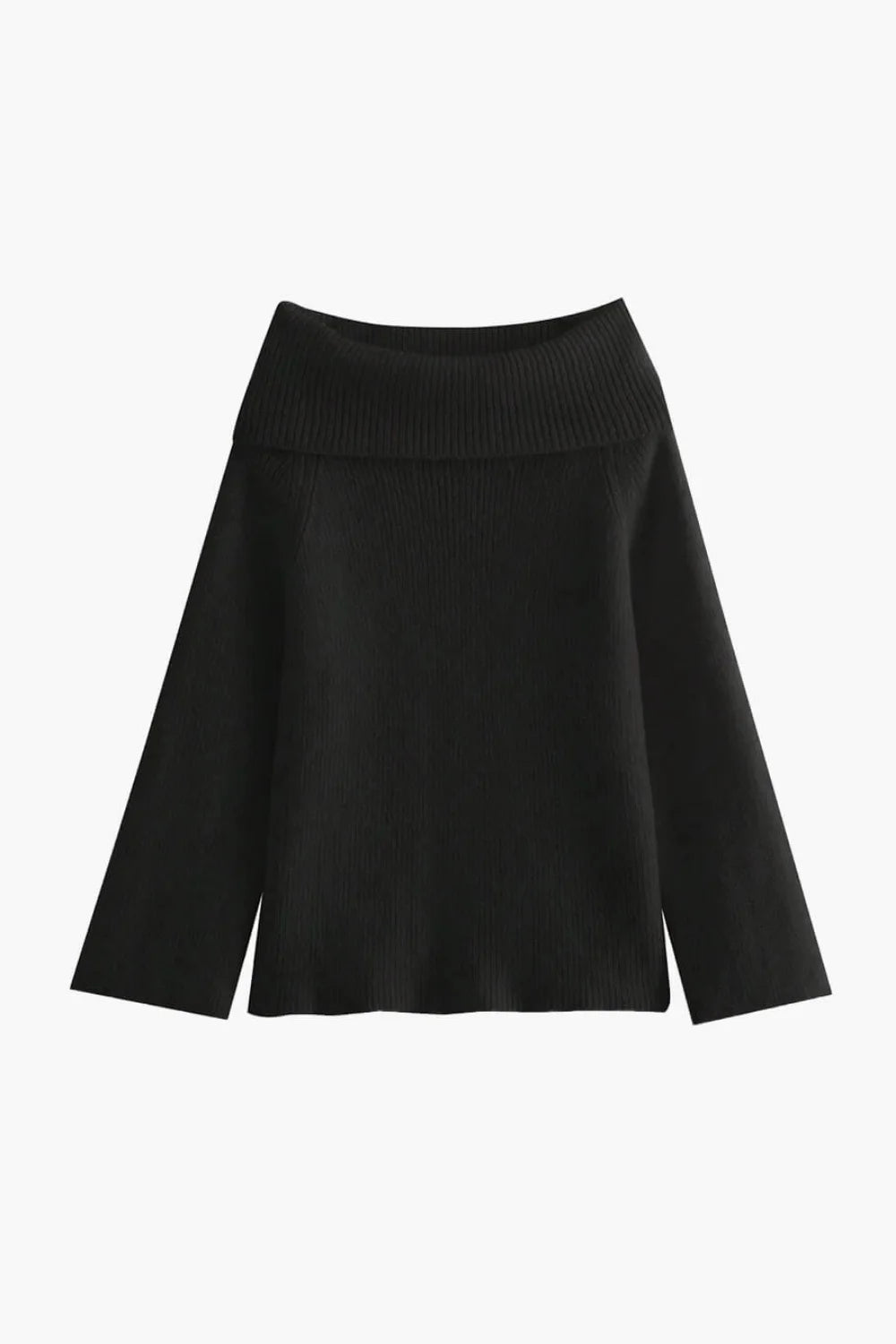 'slouchy knit pullover', 'foldover neck sweater', 'versatile winter top', 'date night outfit', 'capsule wardrobe essential', 'cozy chic sweater', 'women's wool blend tunic