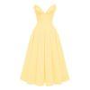 Yellow dress on a white background
