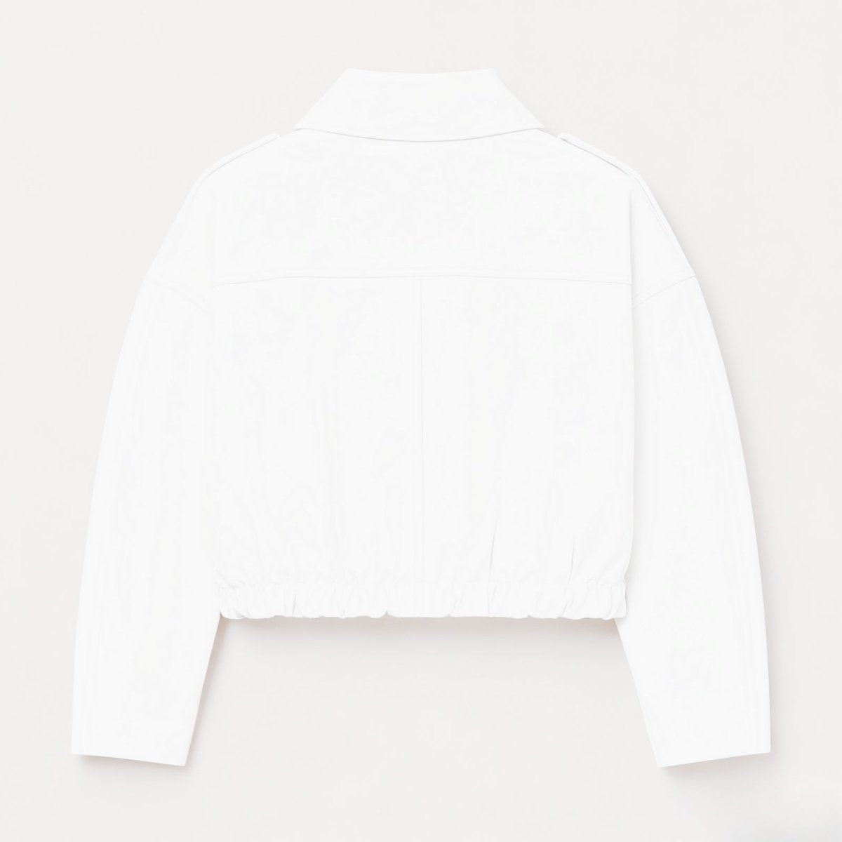 Kouvr Fashion cropped suede Keilani jacket in White. 