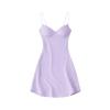 Flat lay product shot of the Kouvr light purple satin bustier mini dress on a white background, showing the front details.