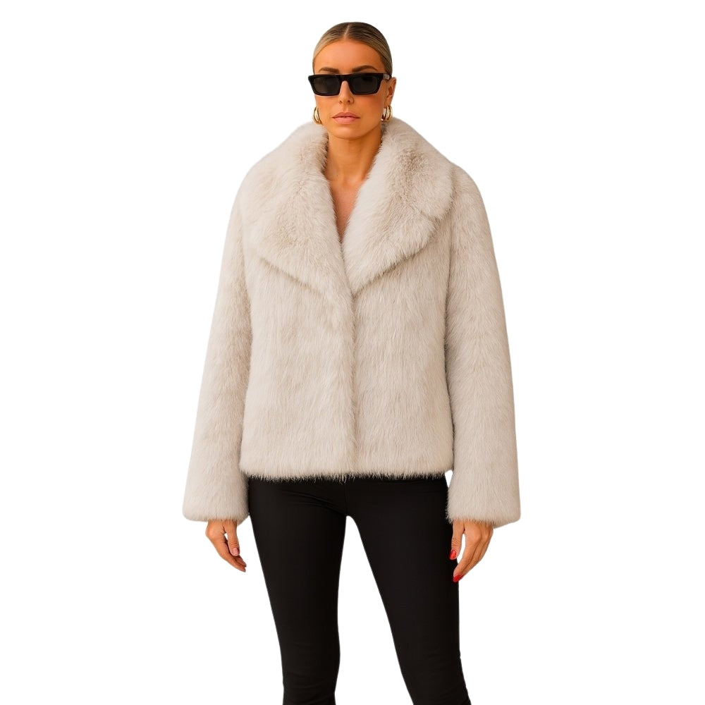 plush statement coat," "eco-friendly luxury outerwear," "winter wedding guest coat," "holiday party jacket," and "cruelty-free fur.