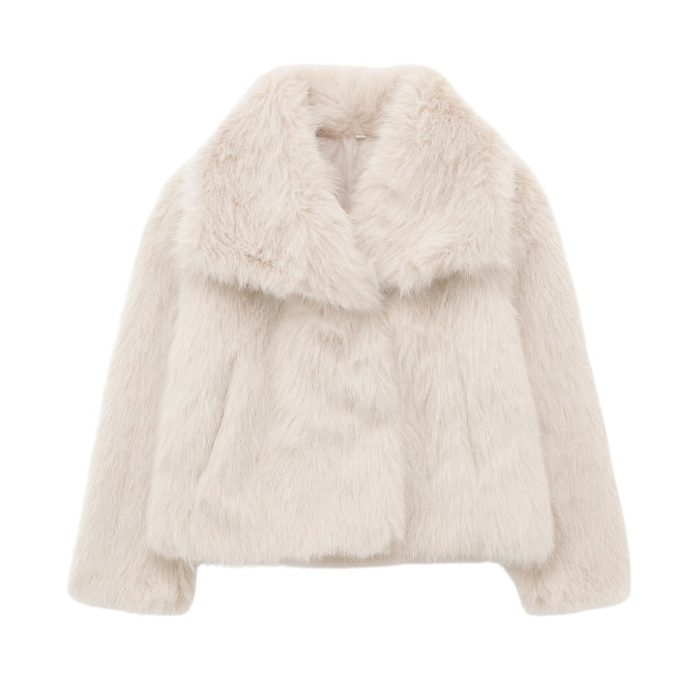 plush statement coat," "eco-friendly luxury outerwear," "winter wedding guest coat," "holiday party jacket," and "cruelty-free fur.
