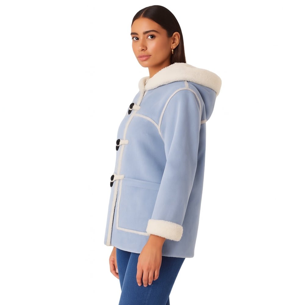 sherpa," "teddy coat," "winter outerwear," "cozy," "plush," "padded," and "insulated" throughout the description and backend