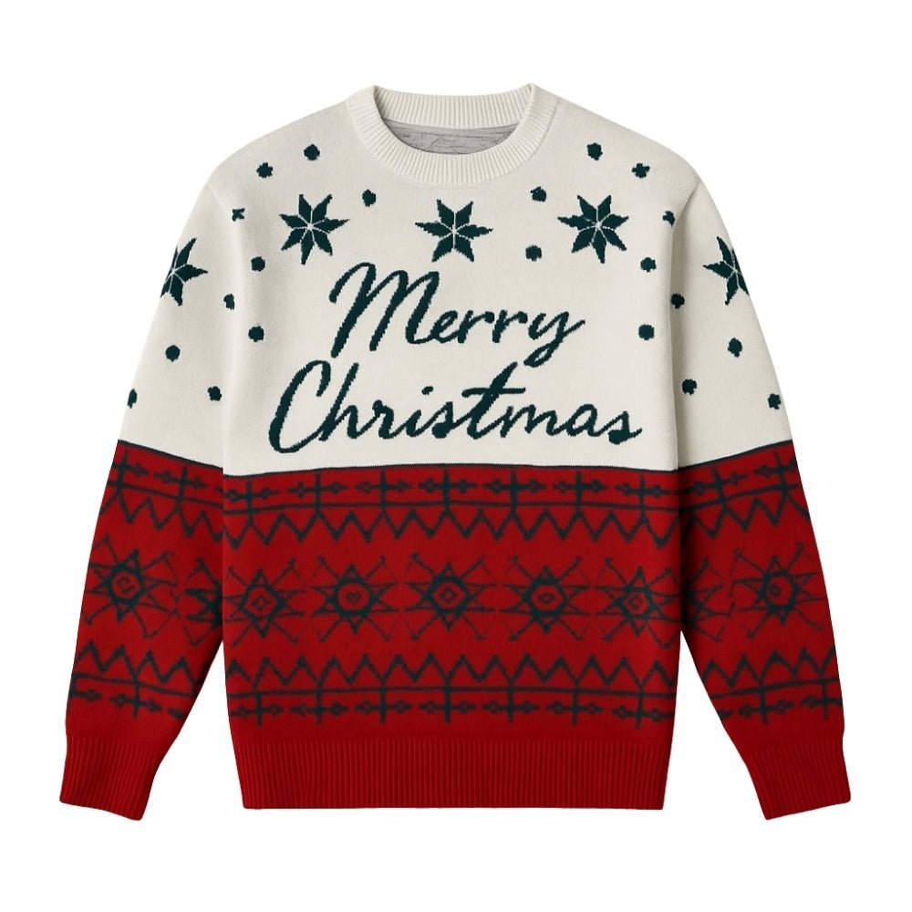 Men's Merry Christmas Sweater | Luxury Fair Isle Knit Holiday