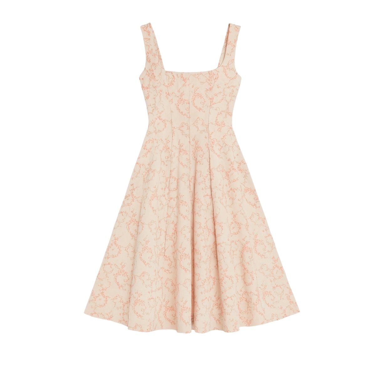 Light pink floral dress on a white background