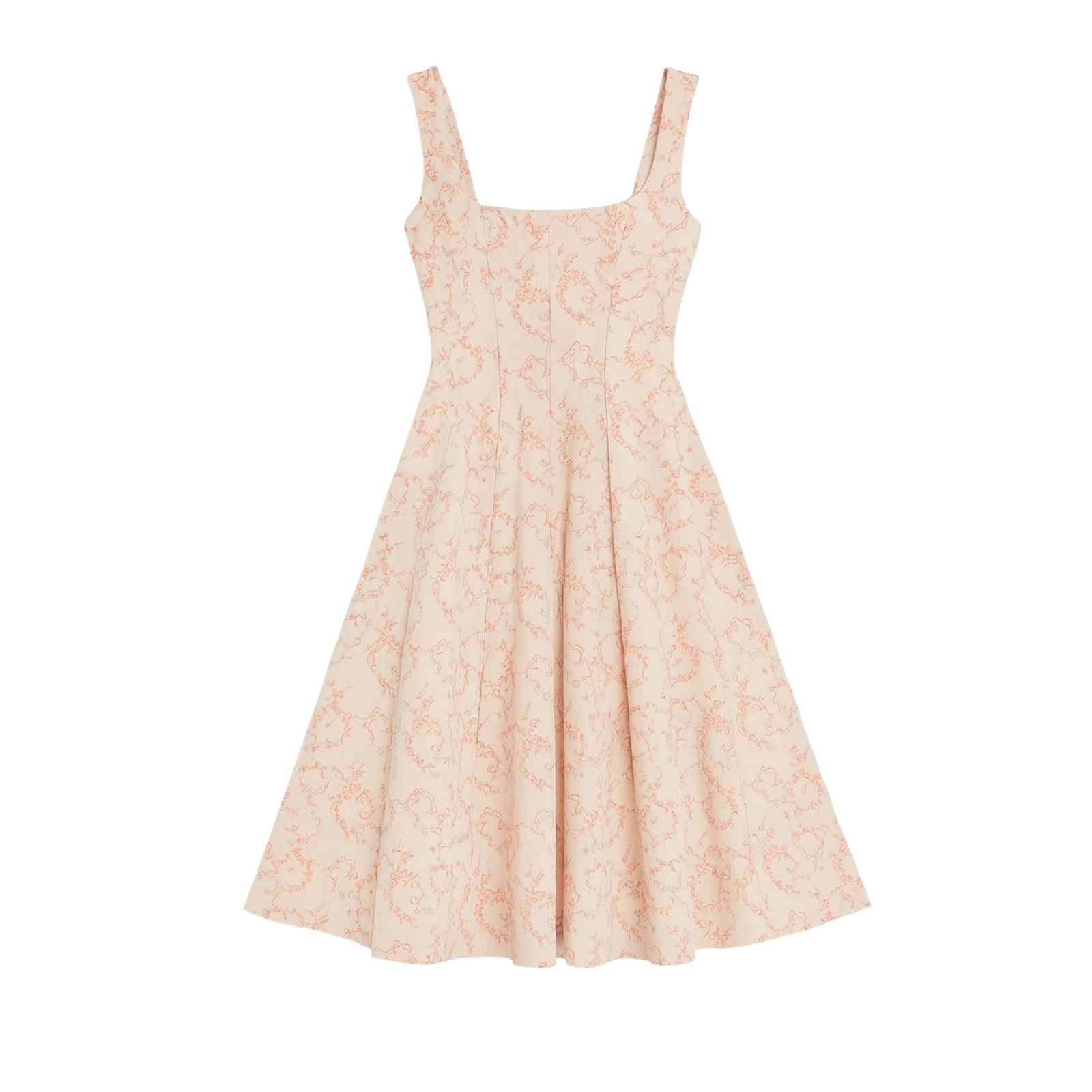 Light pink floral dress on a white background