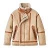 leather trim jacket, pilot jacket, winter statement coat, heritage outerwear, investment piece