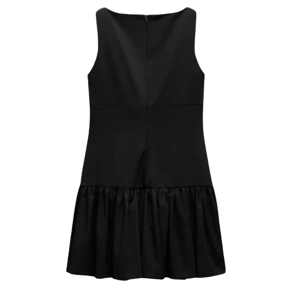 Black Kouvr sleeveless dress on a white background