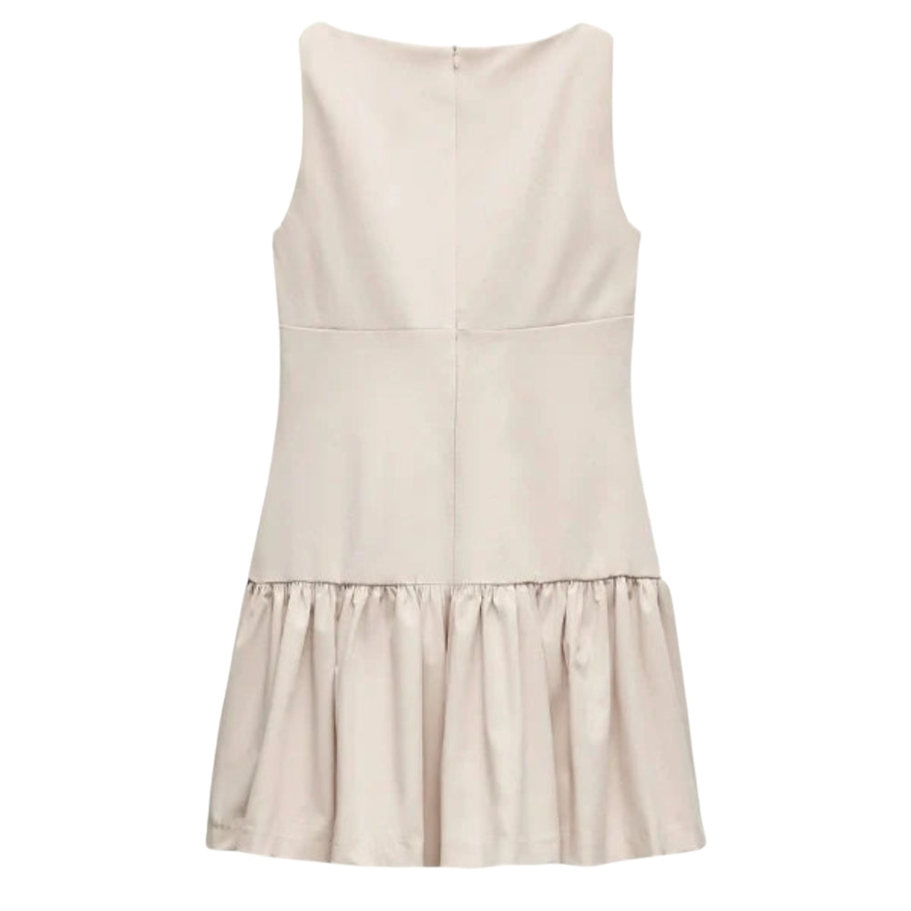 Ivory Kouvr  sleeveless dress on a white background