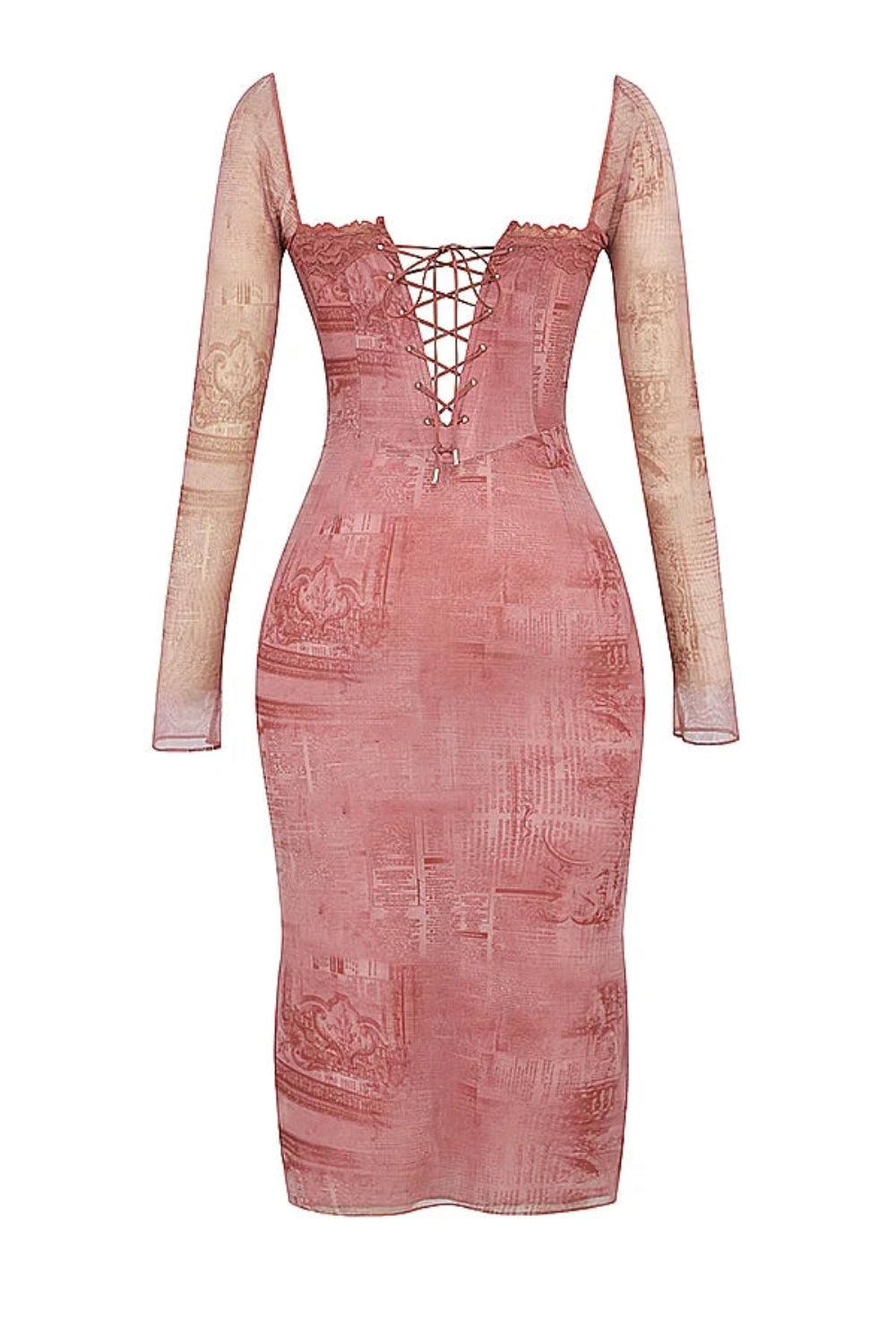 balcony bust', 'sweetheart neckline', 'lace-up back detail', 'special occasion dress', 'wedding guest attire', 'romantic dress', and 'figure-hugging fit