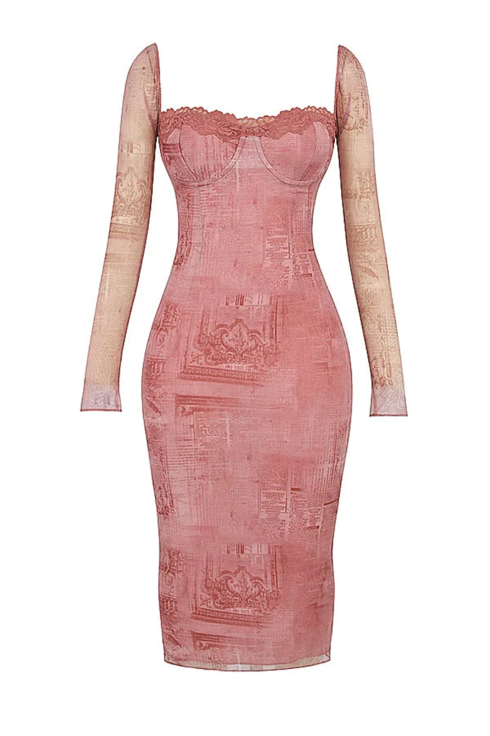 balcony bust', 'sweetheart neckline', 'lace-up back detail', 'special occasion dress', 'wedding guest attire', 'romantic dress', and 'figure-hugging fit