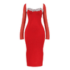 date night outfit, Valentine's Day dress, red cocktail dress, formal party dress, figure-hugging dress, lace trim dress, romantic red gown