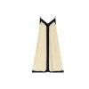 Model wearing The Dione silk maxi slip dress in white with a v-neck and low back
