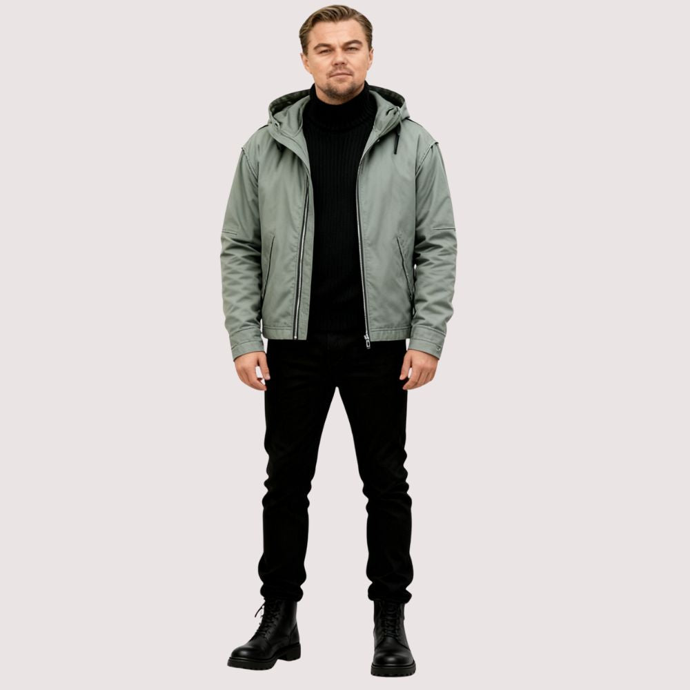 heavyweight cotton canvas', 'warm outdoor coat', 'rugged outerwear', 'men's workwear jacket', 'casual fall jacket', and 'layered look hoodie