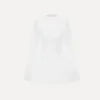 Model wearing Kouvr Fashion white long sleeve mock neck mini dress