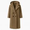 bouclé texture," "double-breasted tailoring," "investment outerwear," "fall essentials," and "longline silhouette