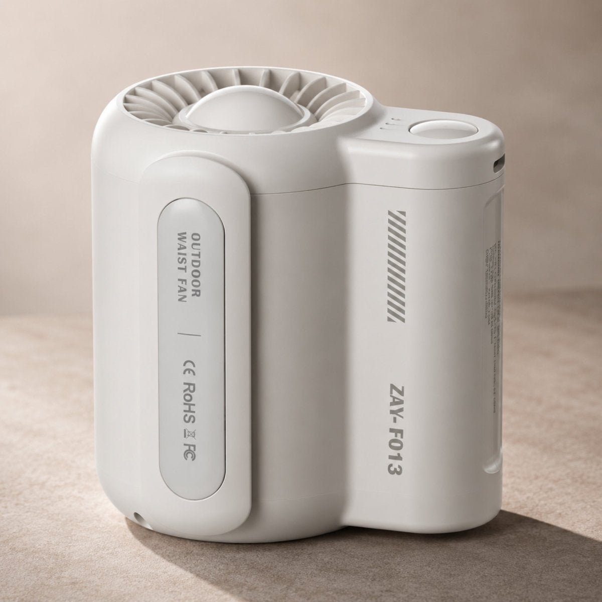 People using the wearable waist fan for sports, hiking, outdoor work, and relaxing.
